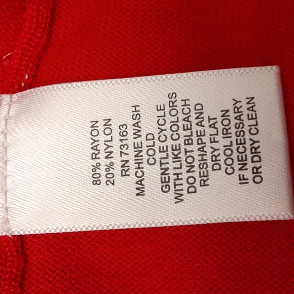 Pre-owned Cable & Guage Red Sleeveless Turtleneck Sweater. Size XL. - Picture 5 of 6